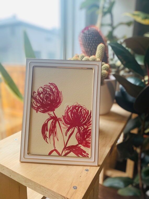 Framed Handpainted/Original Watercolor painti...
