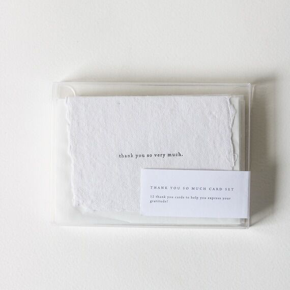 Thank You Card Set of 12 – Handmade Letterp...