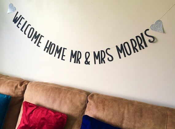 Welcome home Mr and Mrs personalised wedding ...