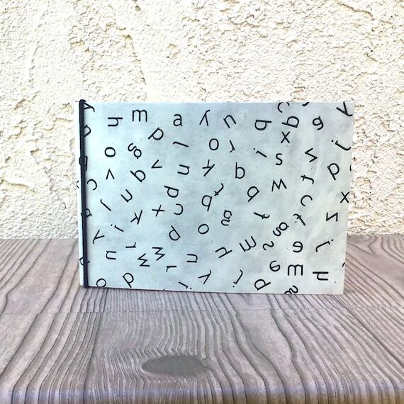 mini 4x6 photo album - scattered black letter...