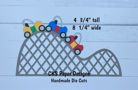 Handmade Paper Die Cut ROLLER COASTER (Style ...