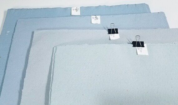 1 sheet - Blue Tone Heavyweight Paper - Mixed...