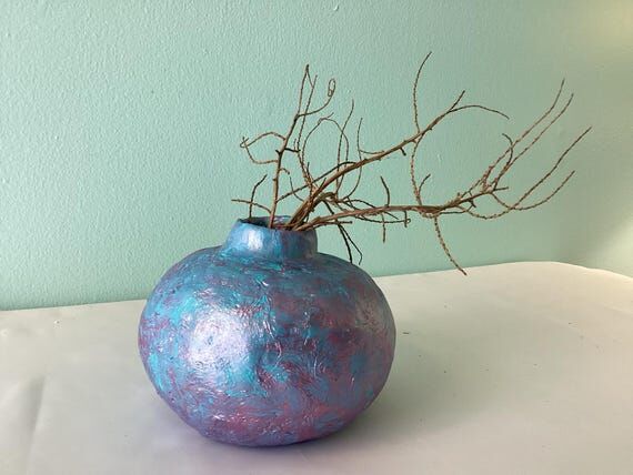 Handmade Papier-Mâché Decorative Vase – B...