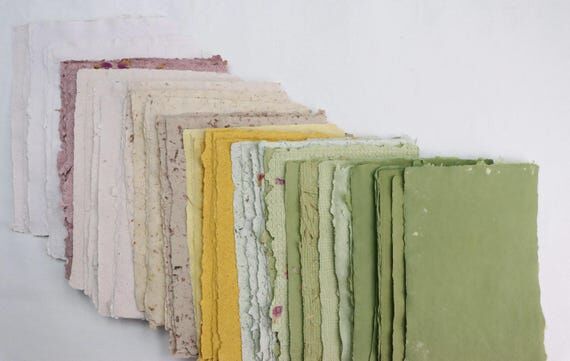 Handmade Recycled Paper- Natural Paper- Ecolo...