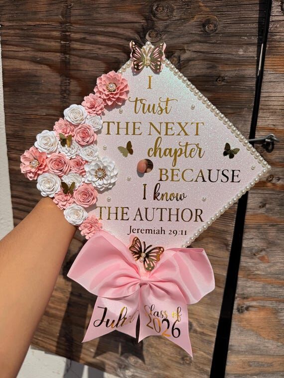 Graduation Cap Topper, handmade Paper Flowers...
