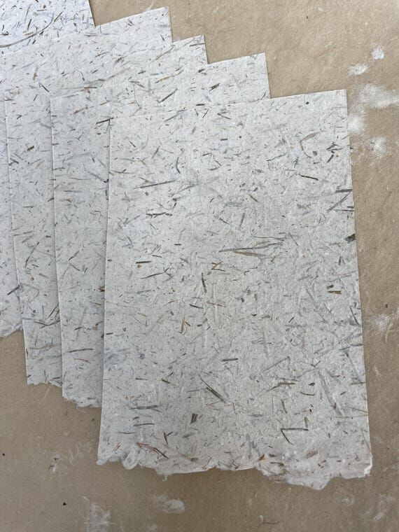 Beige Handmade Paper 4 1/8" (No Social Media) 6" (1...
