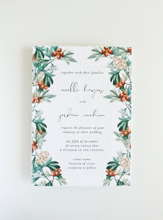 Noelle Christmas Printed Wedding Invitation S...