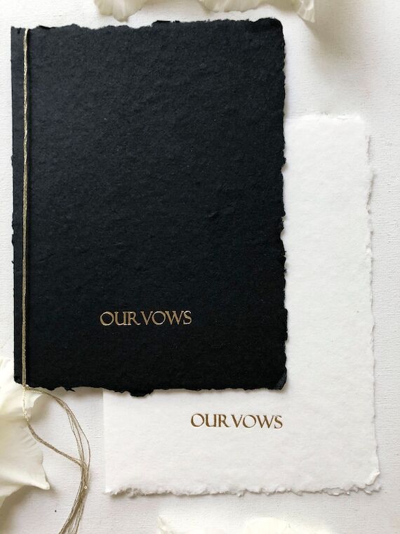 Personalized Elegant Handmade Paper Oath Book...