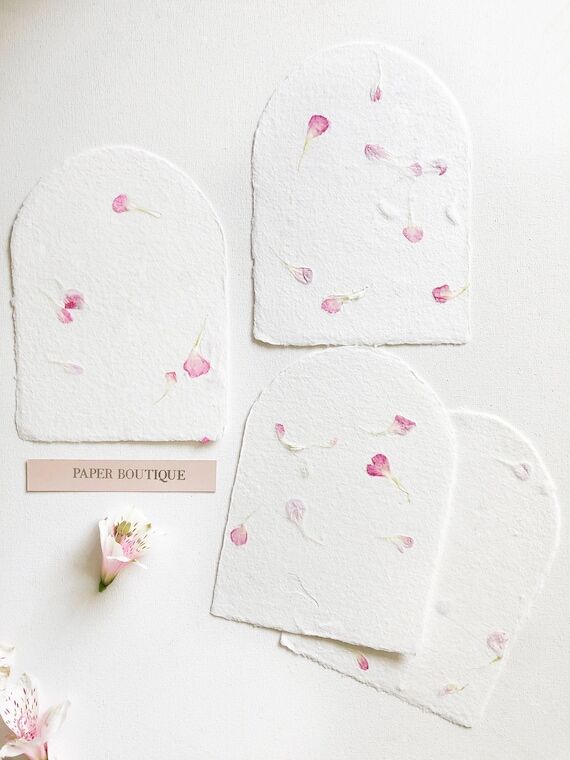Handmade paper with deck edges for wedding in...