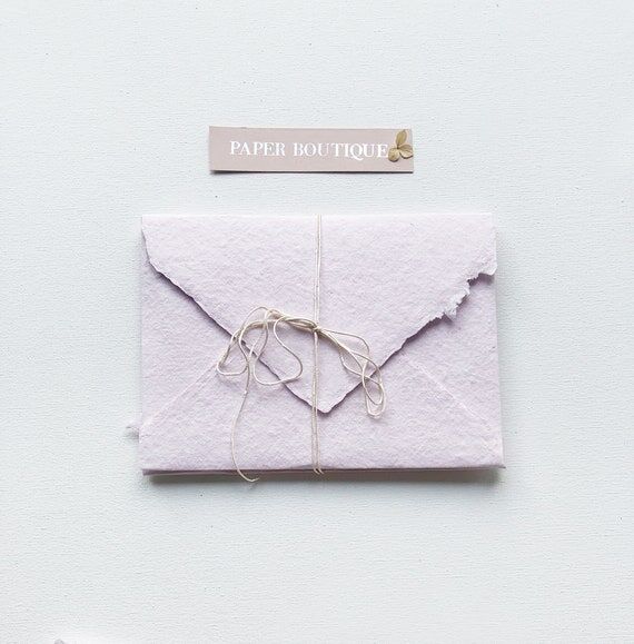 HANDMADE COTTON ENVELOPES with uneven edges. ...