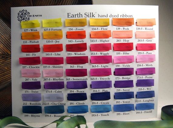 1 inch wide Hand Dyed Silk Ribbon Earth Silk ...