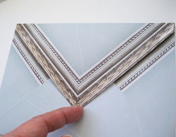 Qty 15 A7 Euro Flap envelopes sky blue distre...