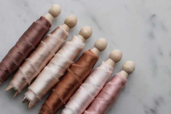 Silk Charmeuse Ribbon Raw Edge - 2 yards...