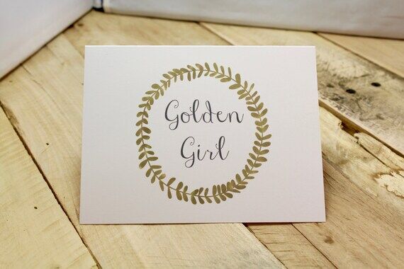 Golden Girl Card - Custom Design...