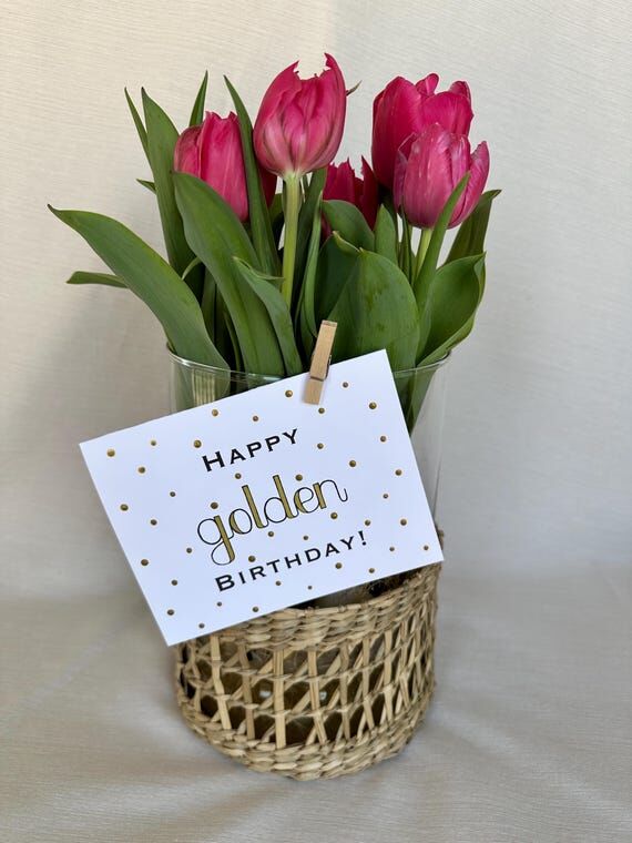Handmade Golden Birthday Card...