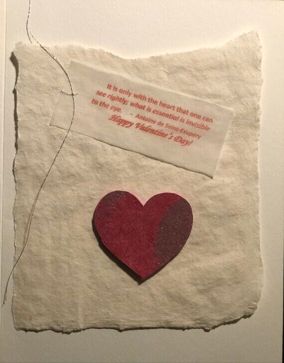 Handmade paper Keepsake Valentine...