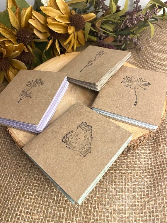Mini Handmade Recycled Paper Journal...
