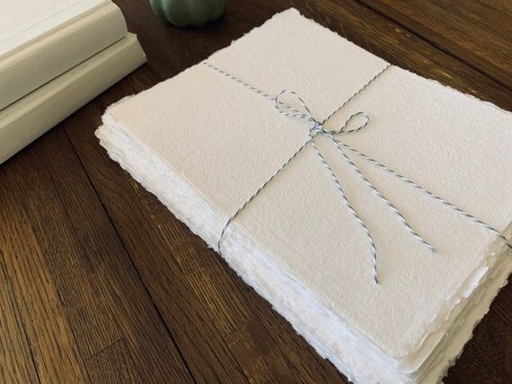 8x10" IVORY 150gsm Handmade Paper Deckle...