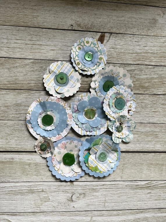 Handmade Paper Flower Embellishments,Paper P...