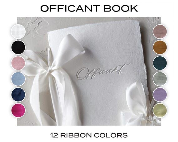 Officiant Book • Letterpressed on White Han...