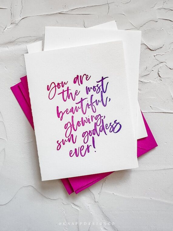 Sun Goddess Galentine's Day Card: Letterpress...