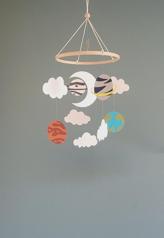 Handmade Baby Space Mobile – Saturn Mars Pl...