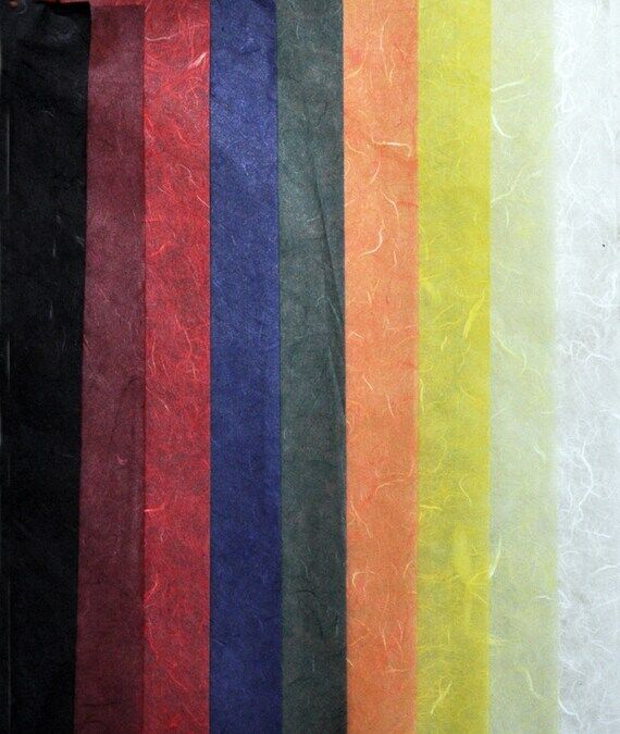 9 Sheet HANDMADE PAPER Pak, "Jewel Tone...