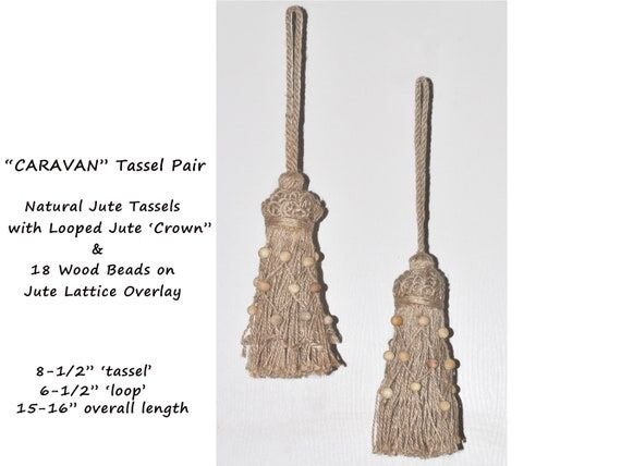 Pair (2 pc.) "CARAVAN" Handmade Jut...