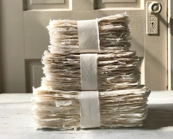 Bulk Handmade Rag Paper Sheets: Deckled Edge ...