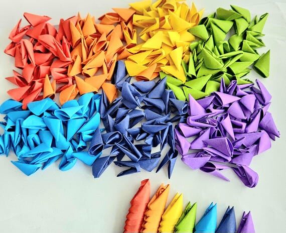 3D Origami Modules | Rainbow Paper Units for ...