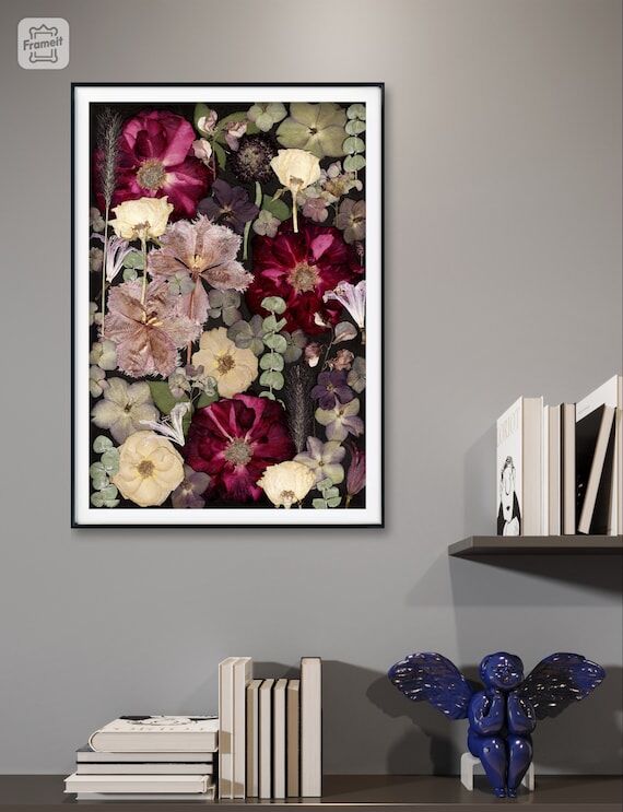 Pressed Flower Art Print: Botanical Giclee Ar...