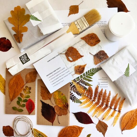 DIY craft kit for adults, papermaking kit wit...