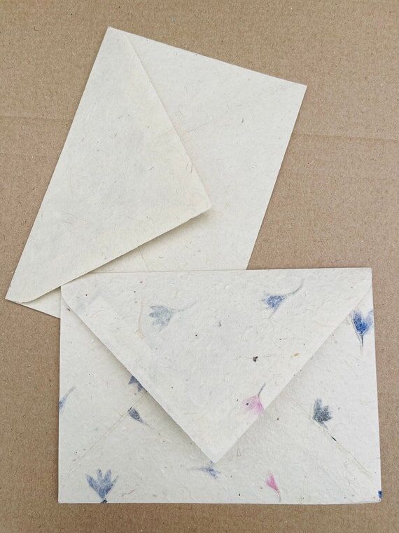 Blue Petal Handmade Paper Envelopes — Set o...