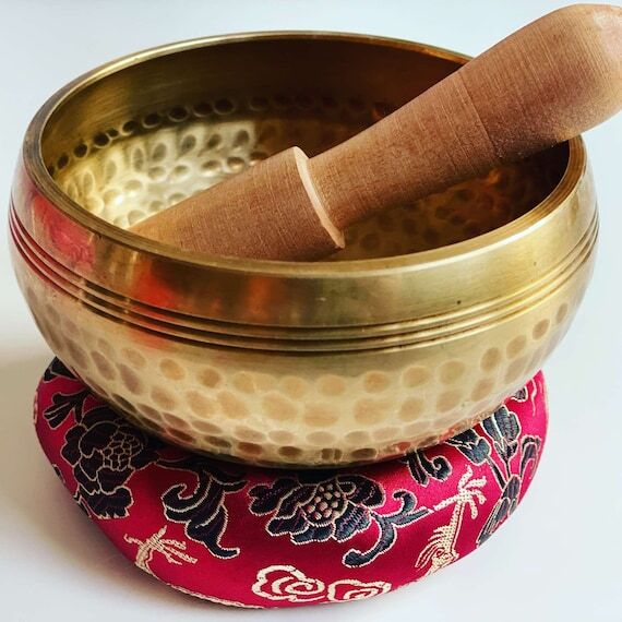 Hand Beaten Singing Bowl , Tibetan, Himalayan...