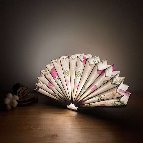 Handmade Paper Flower Lamp for Unique Home De...