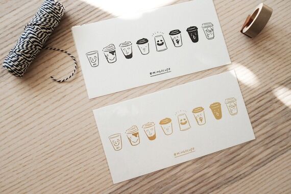 Mingscup postcard / 2 options / Gold & Black ...