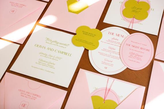 Olivia Letterpress Wedding Invitation Sample ...