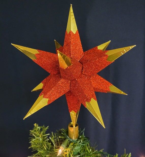 9" Handmade 12 point Christmas Tree Topp...