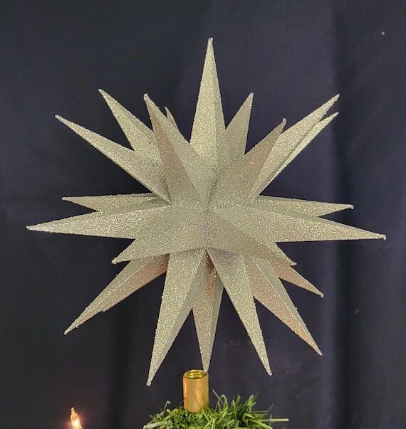 10" Silver Glitter Moravian start Christ...