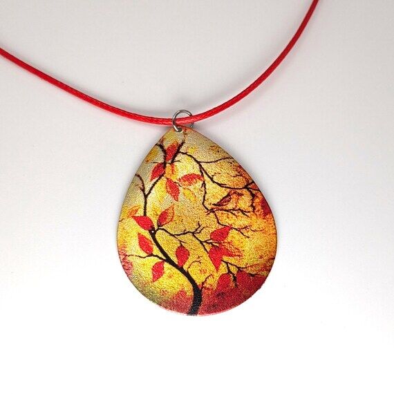 Beautiful Autumn Nature Necklace Gift | State...