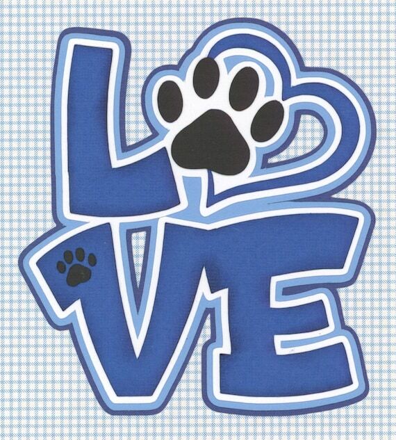 LOVE DOGS TITLE: Scrapbook Embellishment. Han...