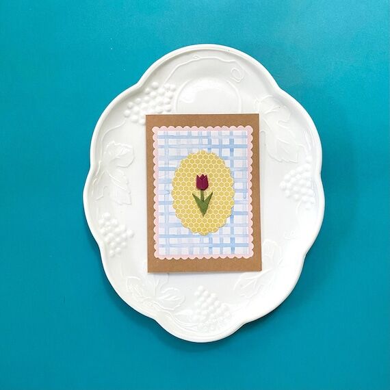Handmade Origami Tulip Greeting Card: Envelop...
