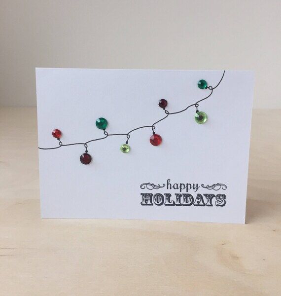 String Lights Happy Holidays Card - Christmas...