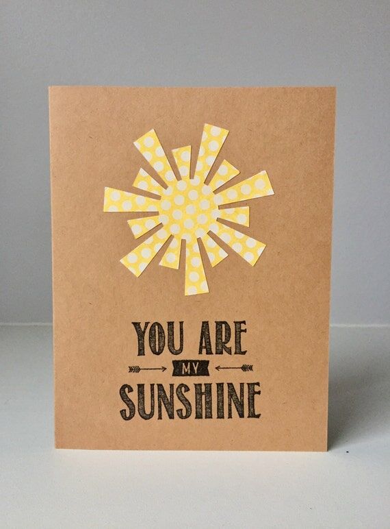 You Are My Sunshine - Handmade Paper Greeting...