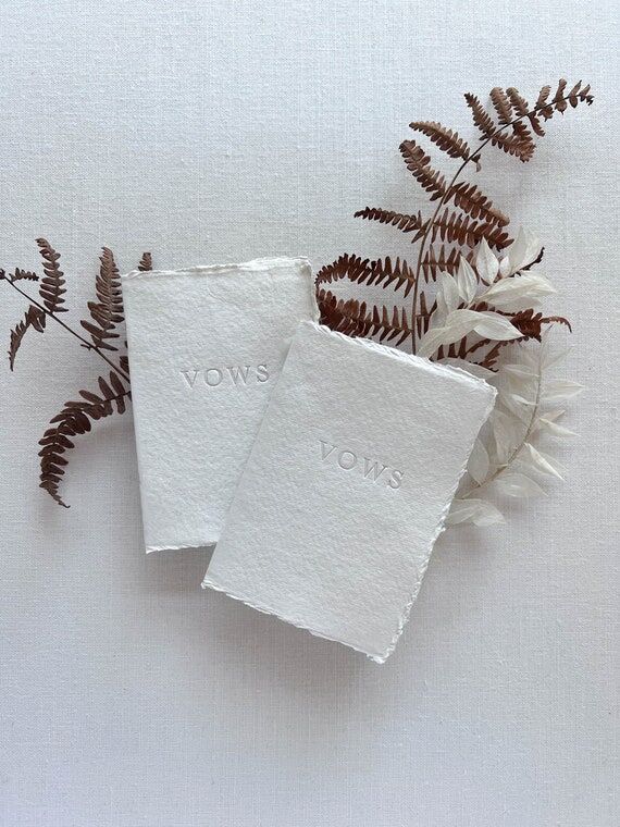 Wedding Blind Pressed Simple Vow Books...