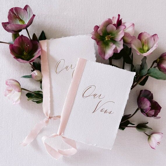 Our Vows | Foil Pressed Vow Books...