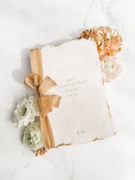 Wedding vows | Booklet | Wedding vows | Handm...