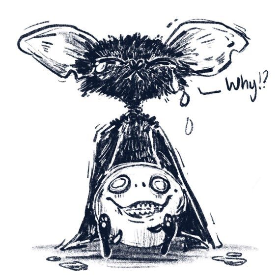 Gaming Bat - Crying Over Emil Mask Cute Bat P...