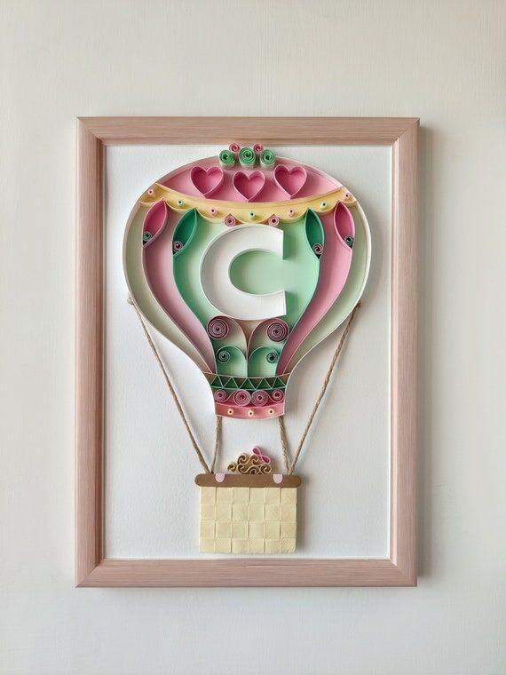 Personalized Paper Quilling Initial Art, Cust...