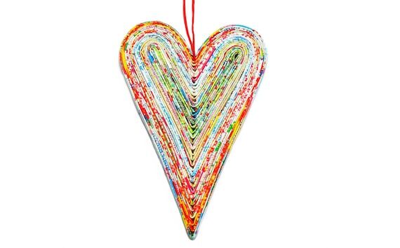 Heart Handmade Ornament – Unique Recycled P...